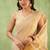 Woven design zari pure linen handloom saree