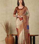 Ethnic motifs kasavu saree