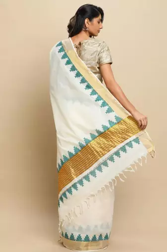 Zari tissue kasavu saree