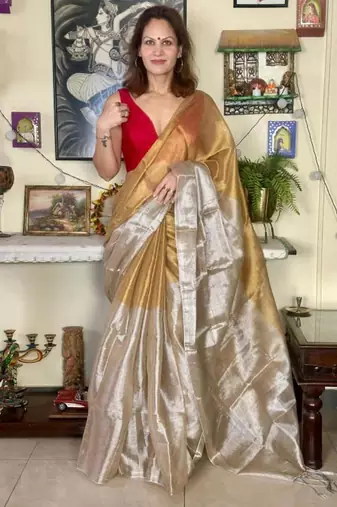 Tissue designer kasavu saree