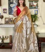 Tissue designer kasavu saree