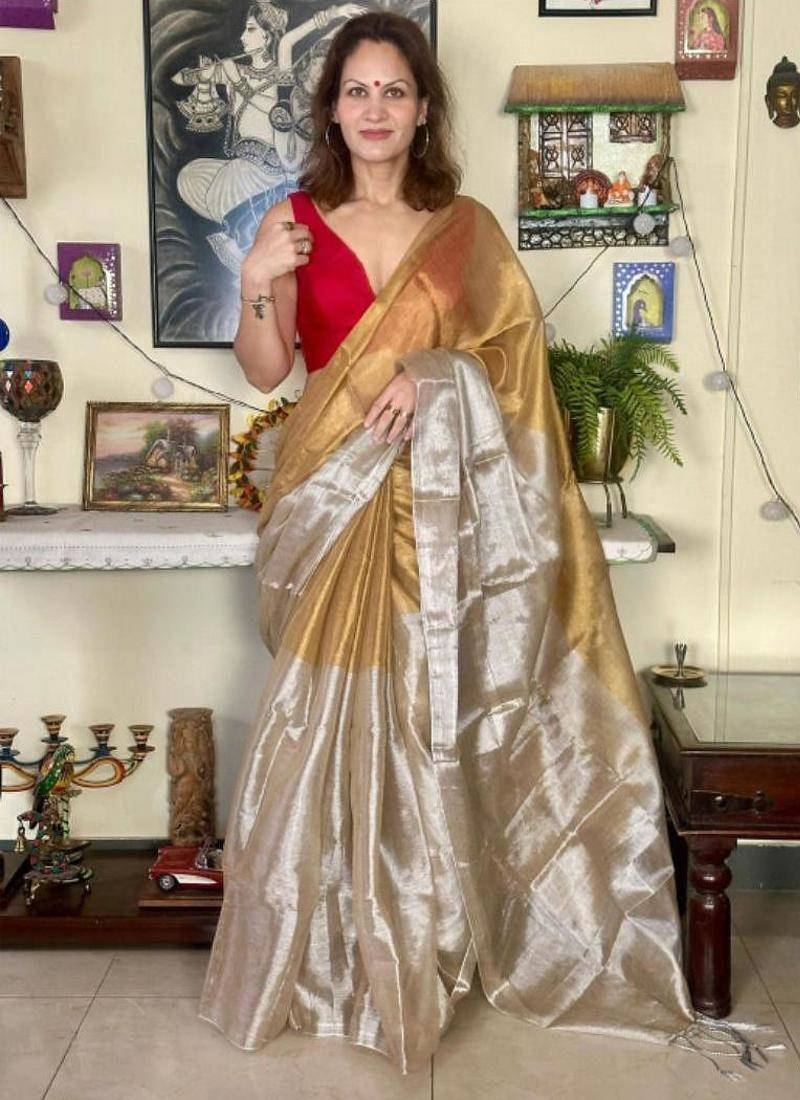 Tissue designer kasavu saree