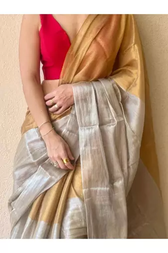 Tissue designer kasavu saree