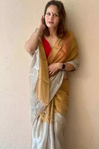 Tissue designer kasavu saree