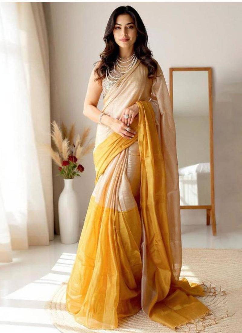 Zari tissue kasavu saree