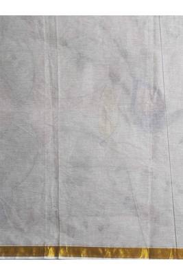 white zari kasavu saree with printed ethnic motifs 3