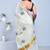 Maple leaf design hand embroidered kasavu saree