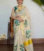 Tissue kasavu saree
