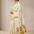 Ethnic motifs embroidered pure cotton handloom kasavu saree