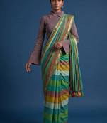 Striped saree with blouse piece
