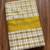 Traditional kerala check design golden kasavu cotton blouse sarees