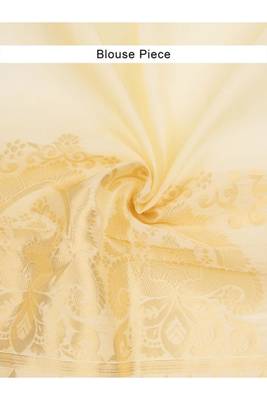 off white woven geometric design zari pure cotton kasavu saree 2