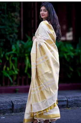 Tissue kasavu saree