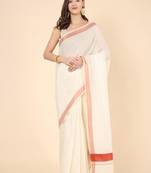 Zari pure cotton kasavu saree