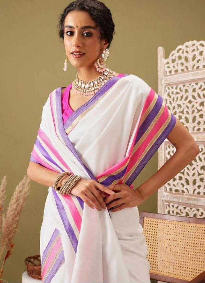 Zari kasavu saree with blouse piece