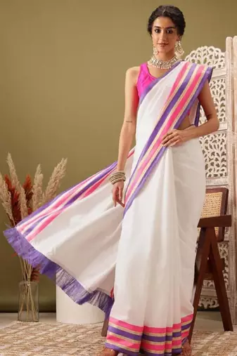 Zari kasavu saree with blouse piece