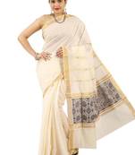 Zari pure cotton kasavu saree