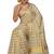 Checked woven design zari pure cotton kasavu saree