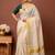 Checked zari pure cotton designer kasavu saree