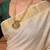 Checked zari pure cotton designer kasavu saree