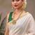 Ethnic motifs embroidered pure cotton designer kasavu saree