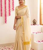 Tissue handloom kasavu saree