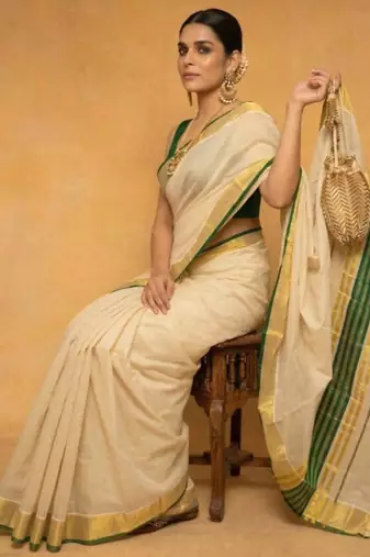 Tissue kasavu saree