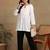 Women white pure cotton floral embroidered  chikankari short kurti with tie-up waist