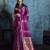 Magenta satin handloom weaving  saree