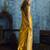 Gold satin handloom weaving saree