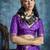 Purple satin handloom weaving saree