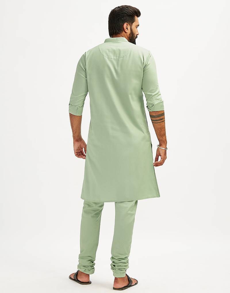 Classic cotton green kurta pajama for men