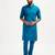 Classic cotton royal blue kurta pajama for men