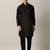 Classic style black pathani kurta with cream pants