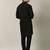 Classic style black pathani kurta with cream pants