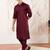 Classic cotton maroon kurta pajama for men
