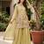 Lime yellow designer chinon palazzo suit set