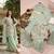 Green designer chinon palazzo suit set