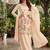 Peach designer chinon palazzo suit set