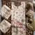 Peach designer chinon palazzo suit set