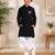 Boys black pure cotton father's day kurta pyjama set
