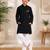 Boys black pure cotton father's day kurta pyjama set