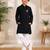 Boys black pure cotton father's day kurta pyjama set
