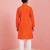 Boys orange pure cotton father's day kurta pyjama set