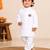 Boys white pure cotton father's day kurta pyjama set