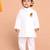 Boys white pure cotton onam special kurta pyjama set