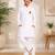 Boys white pure cotton onam special kurta pyjama set