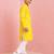 Boys yellow pure cotton father's day kurta pyjama set