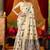 Off white cotton katha work & pum pum casual wear saree