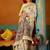 Off white cotton katha work & pum pum casual wear saree